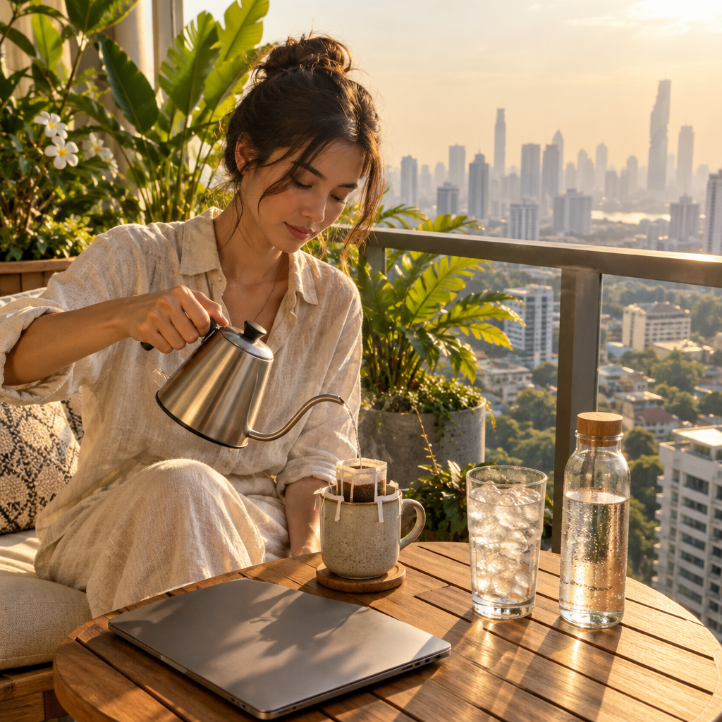 A Coffee Break Routine for Working From Home in Thailand